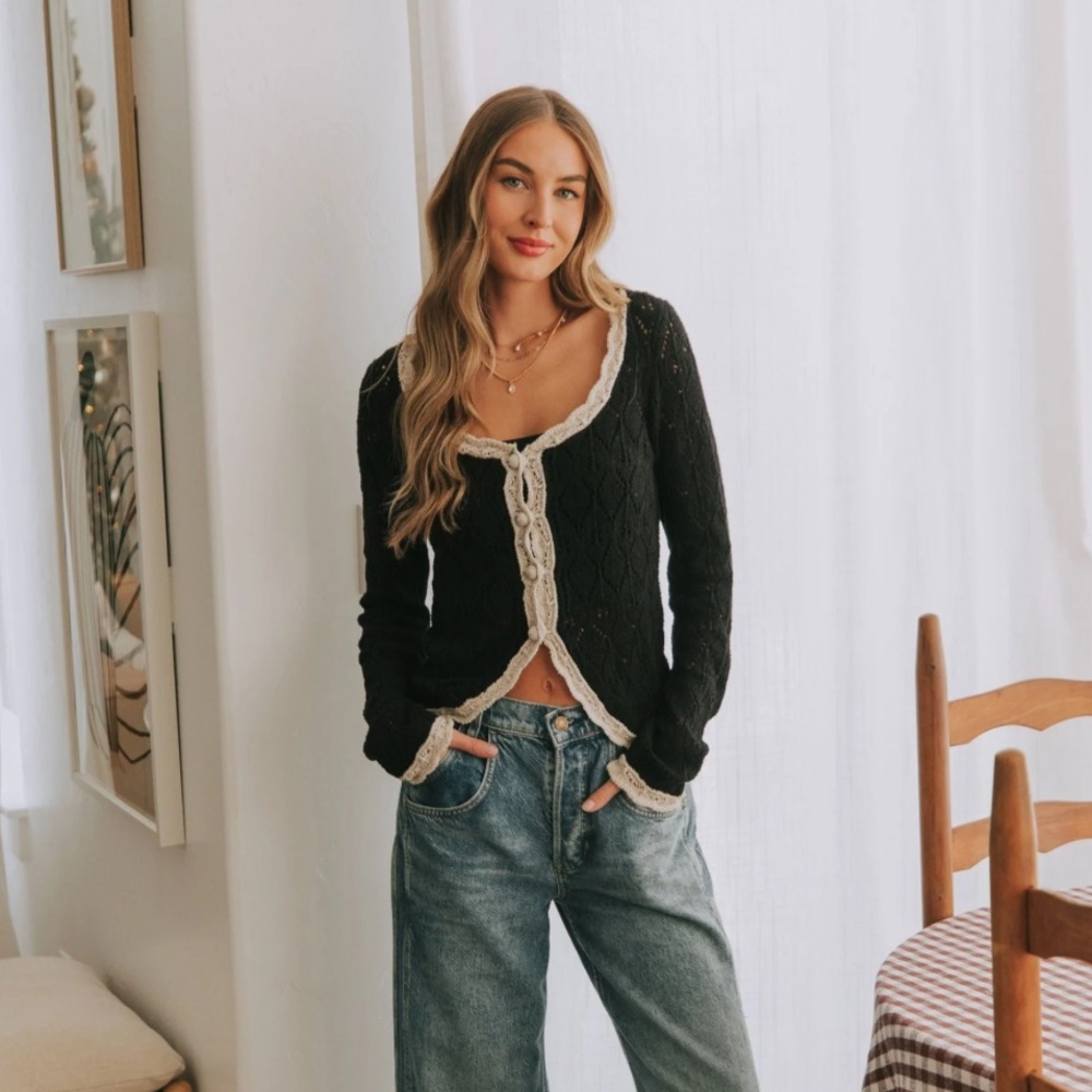 NWOT Free People Adelene Cardigan